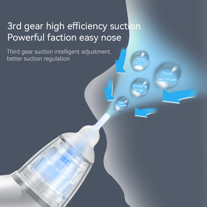 Electric nasal suction device for babies, children, and infants, nasal mucus, nasal feces, nasal congestion, nasal suction machine cleaner