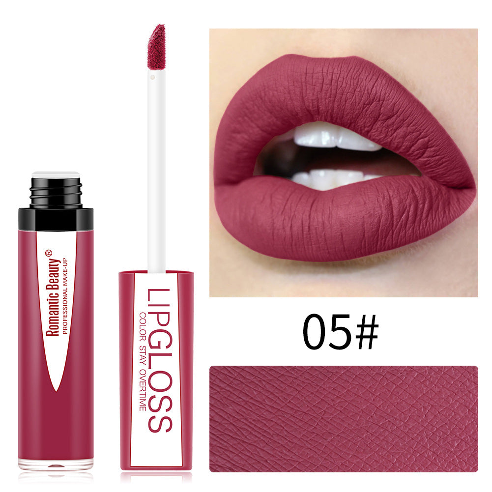 Waterproof Non-Stick Lip Glaze Portable Matte Texture Lip Gloss