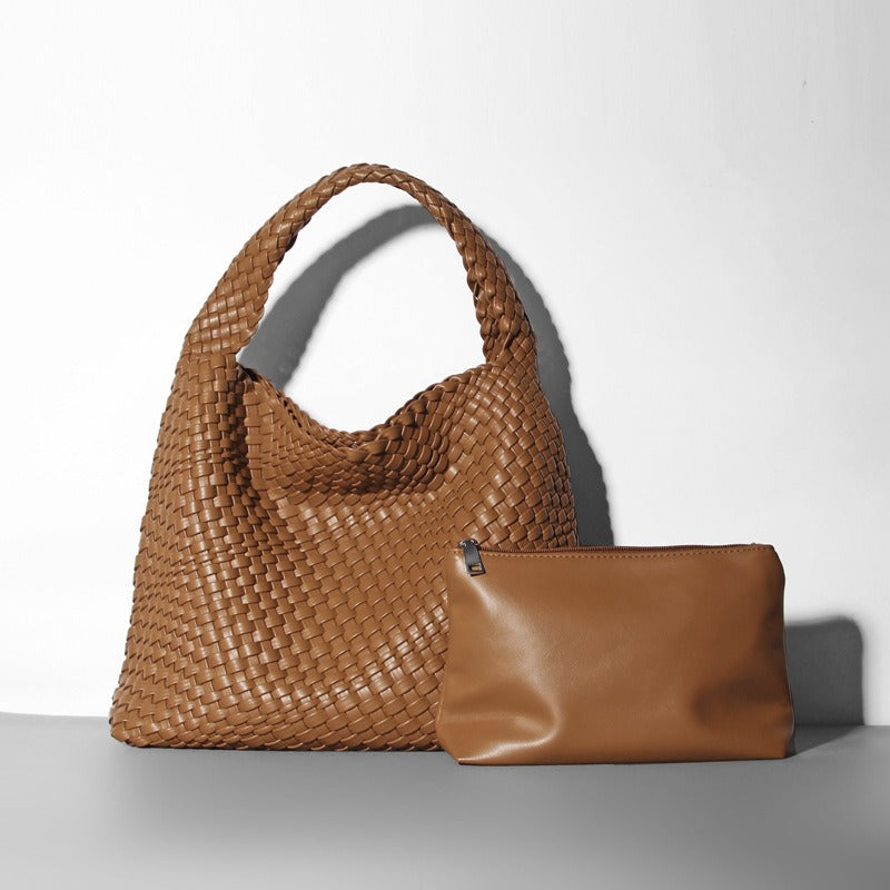 Soft leather bucket bag