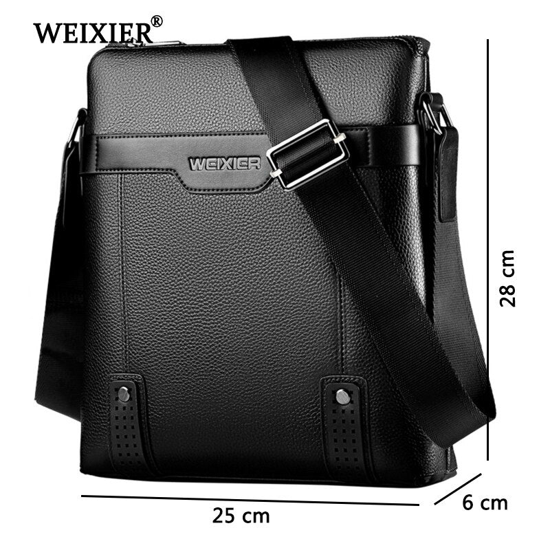 WEIXIER New Fashion PU Leather Men Messenger Bags