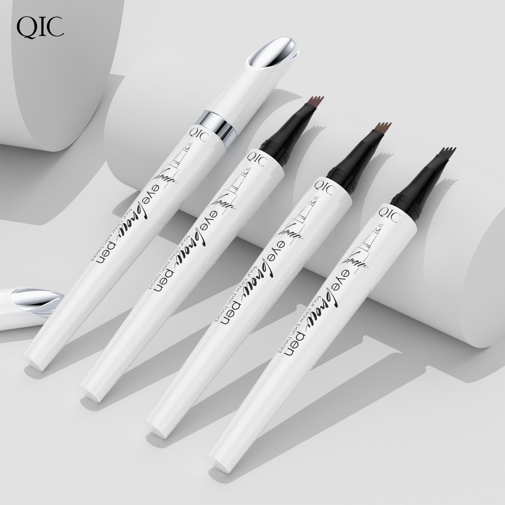 Ceramic white liquid four-claw eyebrow pencil wild eyebrow waterproof