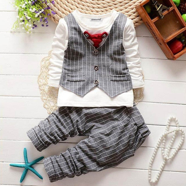 Sport Suit Baby Boys Clothes Slong Sleeve Set Costume For Kids Jacket+Tshirt+Jeans 3Pcs