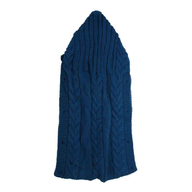 Baby Infant Swaddle Wrap Warm Wool Blends Crochet Knitted Hoodie Soft Swaddling Wrap Blanket Sleeping Bag