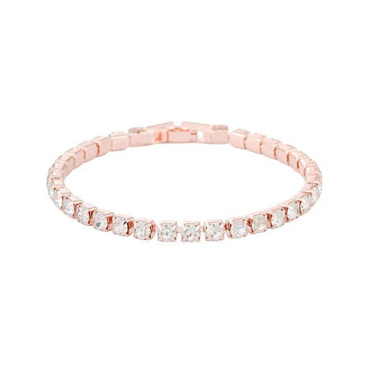 Diamond zircon couple bracelet