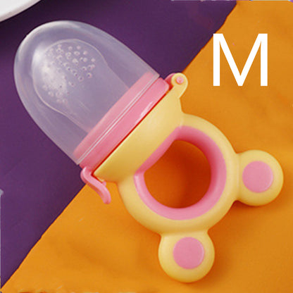 Baby  pacifier fruit and vegetable silicone baby nutrition fruit and vegetable mesh bag complementary food feeder