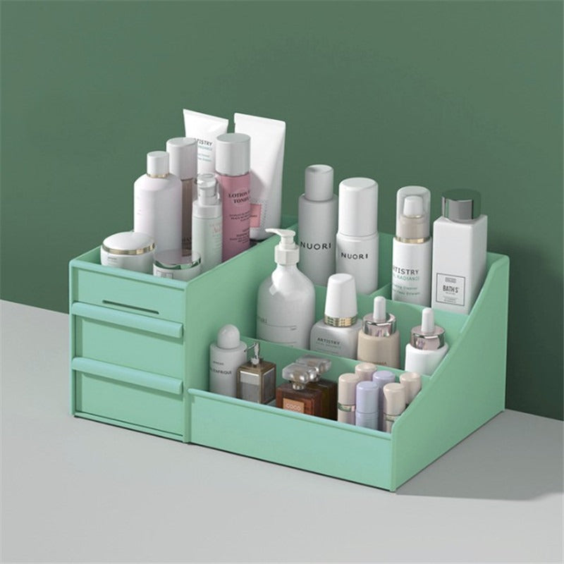 Drawer style cosmetic storage box jewelry sorting