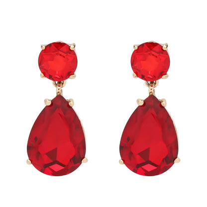 Drop-shaped alloy earrings for women