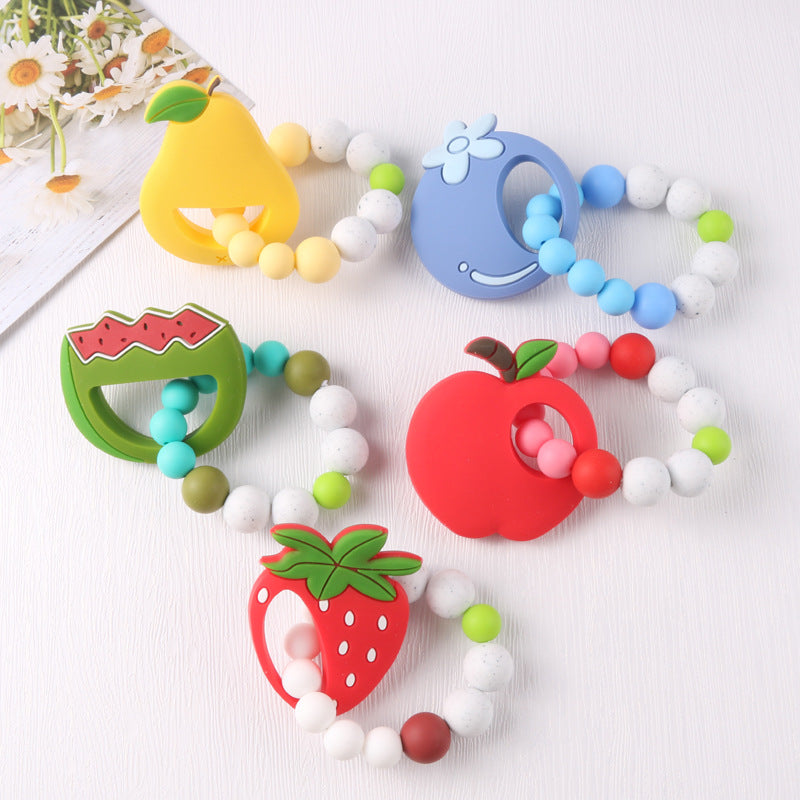 New baby cartoon fruit bracelet molar bracelet chewing teeth gum