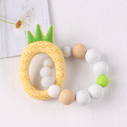 New baby cartoon fruit bracelet molar bracelet chewing teeth gum