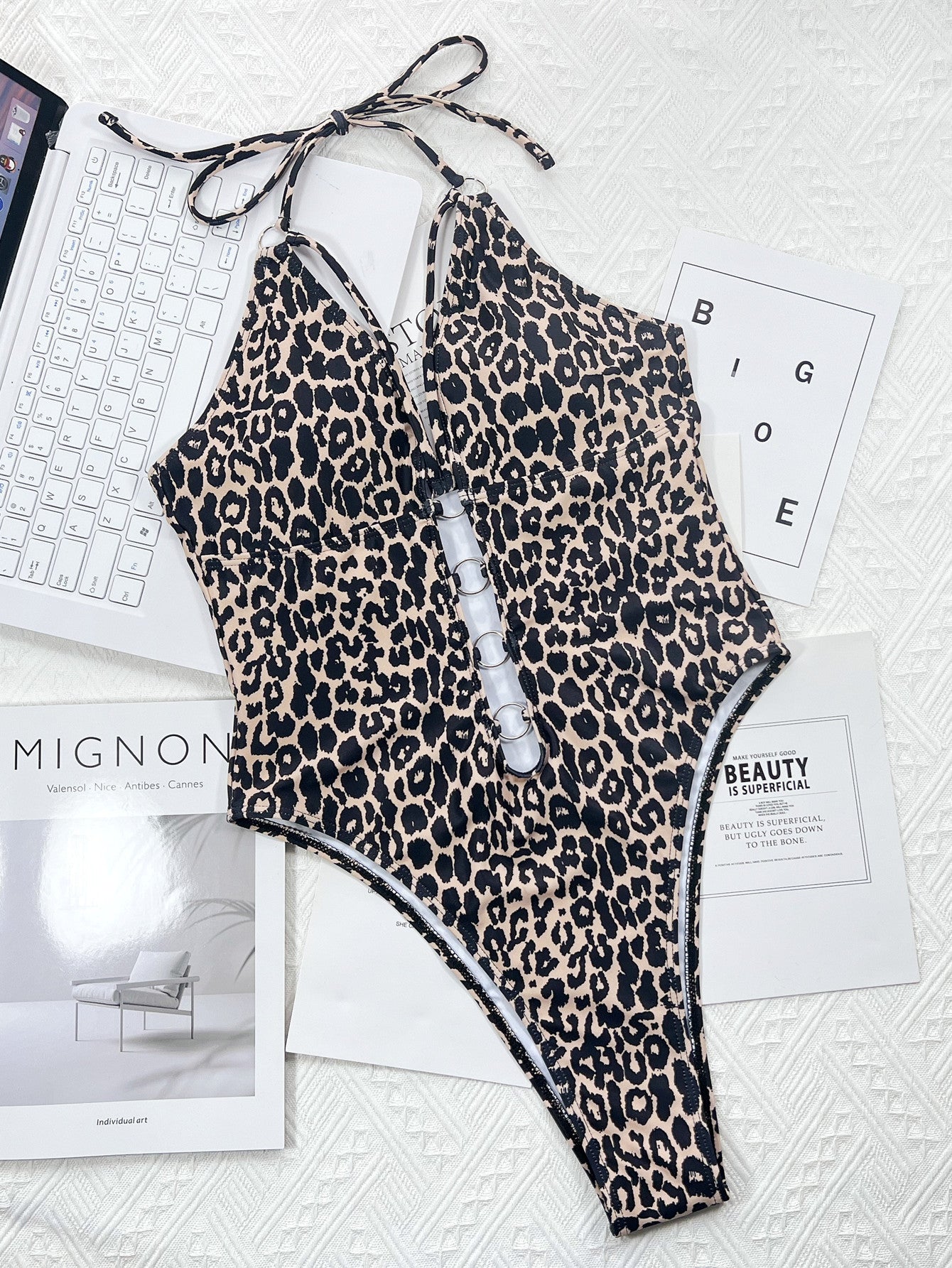 One Piece Bikini Leopard Print