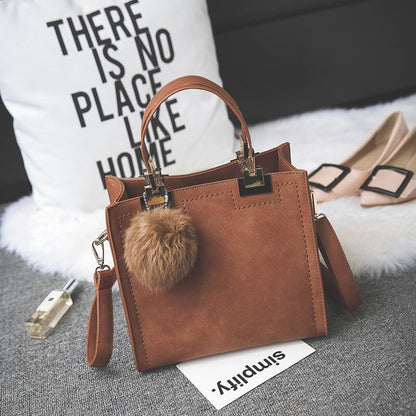 Handbag women casual tote bag  high quality Suede Leather