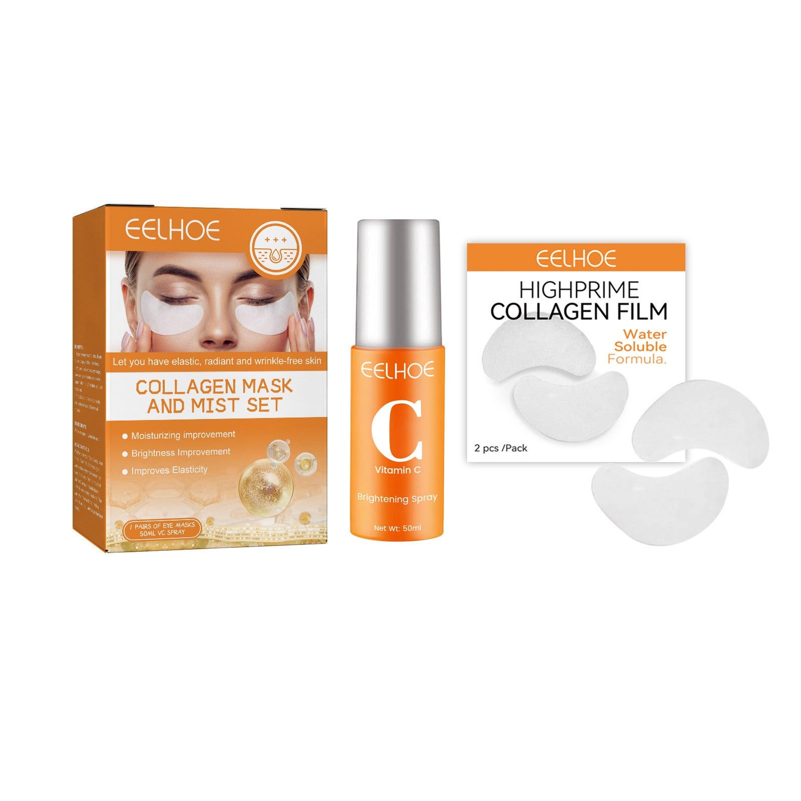 Collagen Eye Mask. Spray Set Anti aging anti wrinkle anti aging collagen hydrating and moisturizing