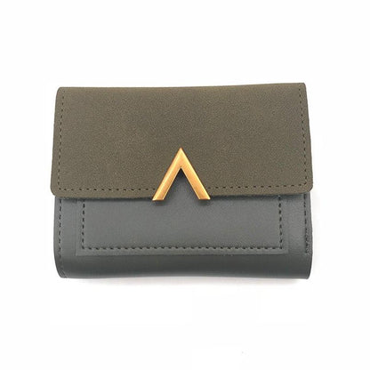 Matte Leather Small Women Wallet Luxury Brand