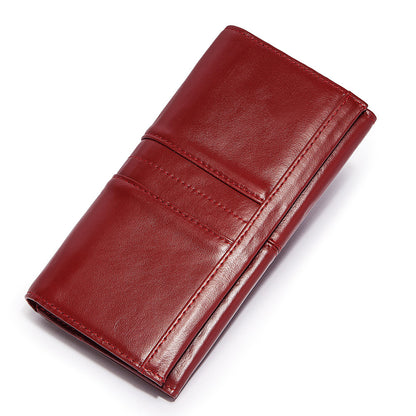 Leather Ladies Wallet  Long Women's Bag Multi-Card Card Holder Mobile Phone Bag Clutch Bag