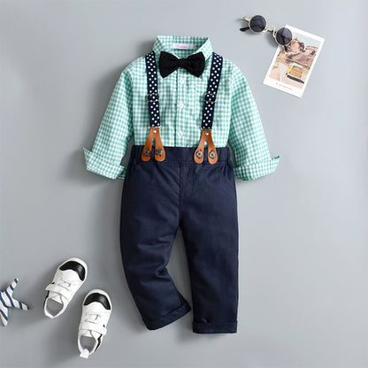 Two-Piece Children's Clothing Summer And Autumn Boys Long Sleeve