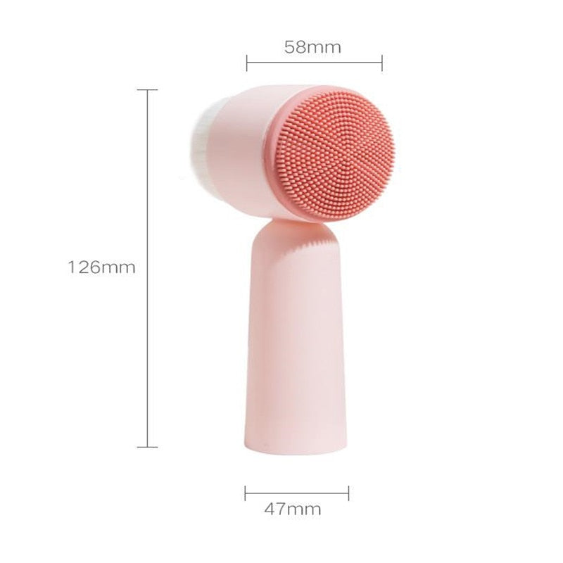 Portable Double Side Silicone Facial Cleanser