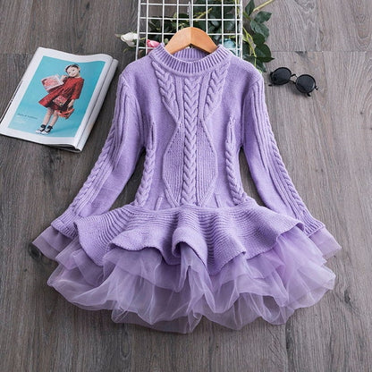 Girl Dress Christmas Party Long Sleeve Dresses For Girls New Year Clothing