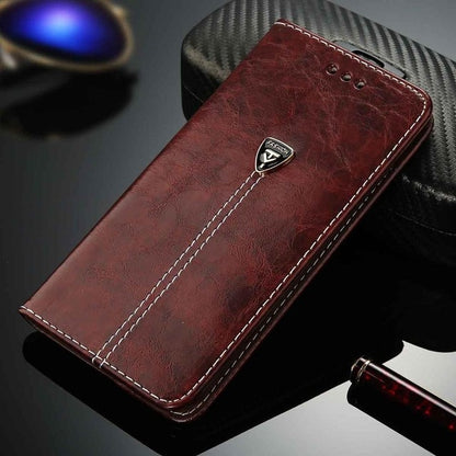 Men's Flip Leather Phone Case Wallet Card Slots Cases Cover For iPhone