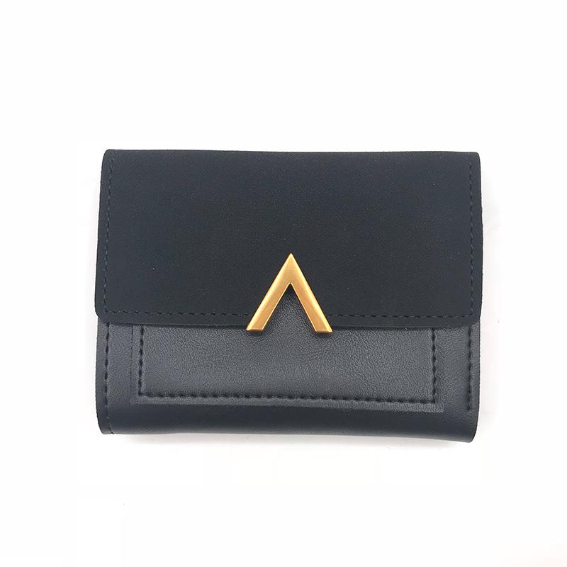 Matte Leather Small Women Wallet Luxury Brand