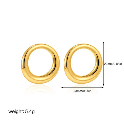 Geometric Irregular Drop Earrings Gold Plated