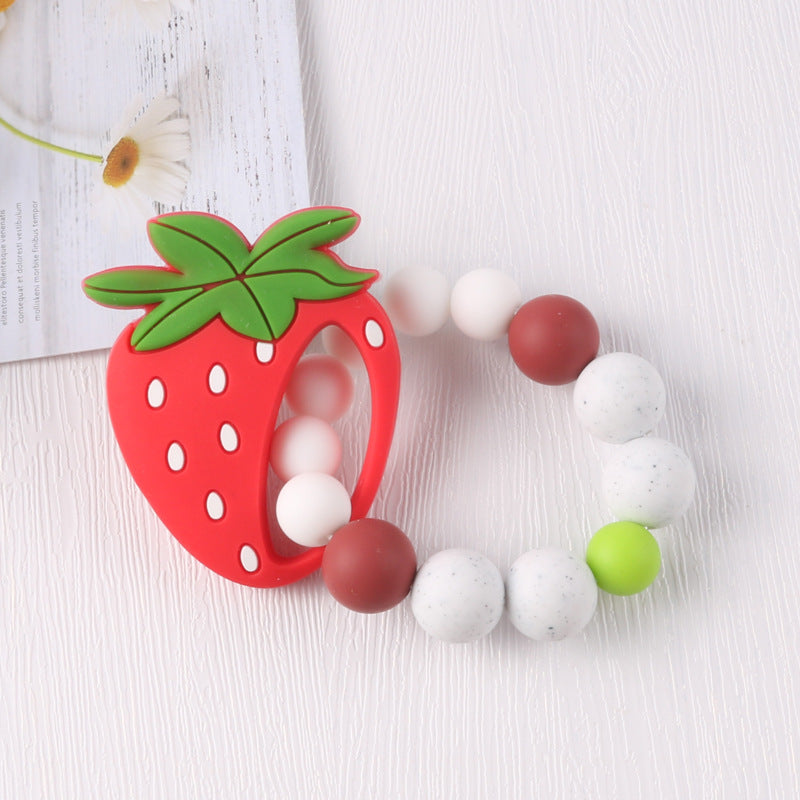 New baby cartoon fruit bracelet molar bracelet chewing teeth gum