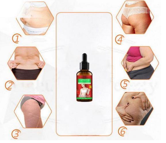 Red pepper body shaping body oil