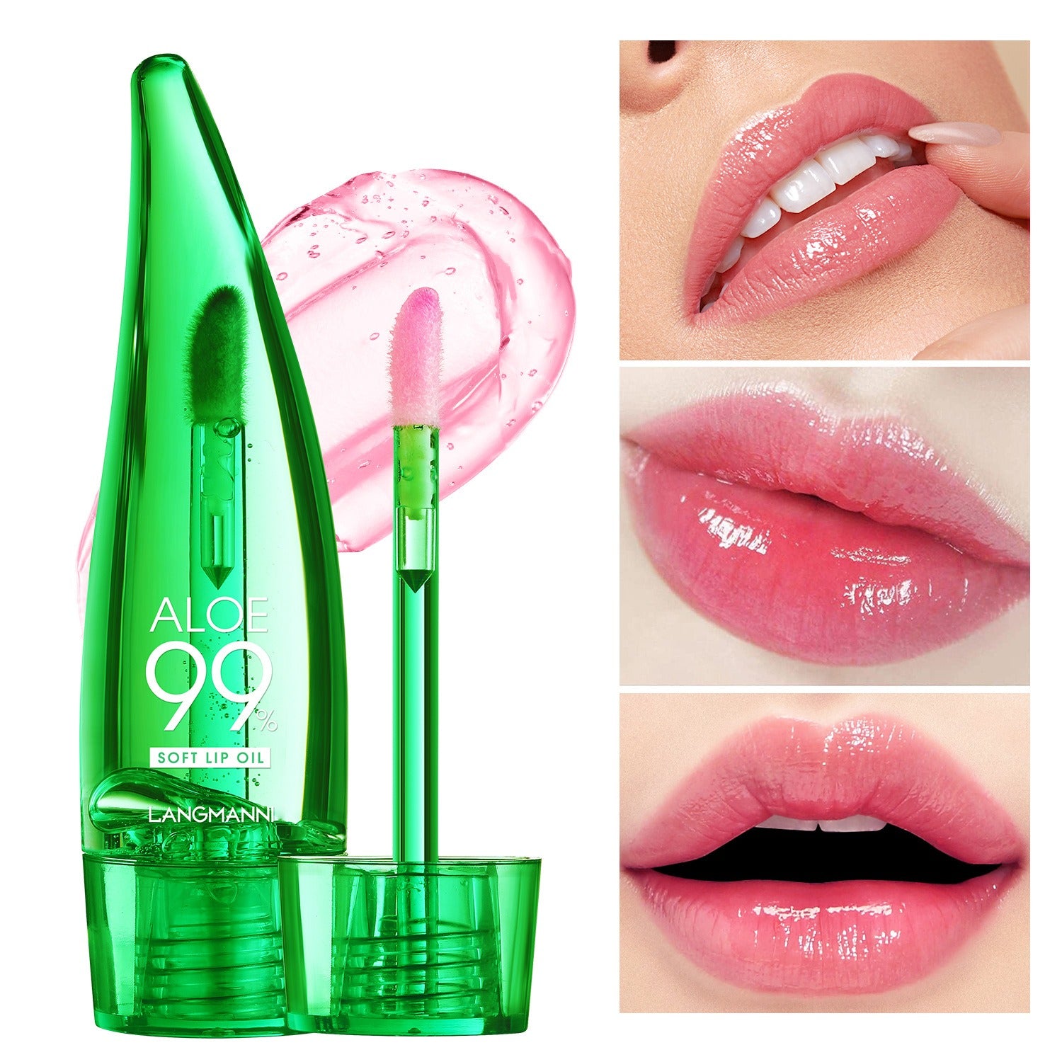 Aloe vera lip gloss, temperature-sensitive color-changing lip glaze