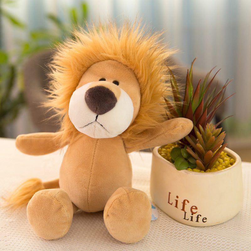 25cm Forest Animal Doll Giraffe Elephant Lion Monkey Dog Tiger Plush toy