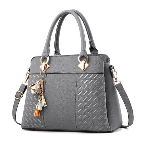 Women Handbags Tassel PU Leather