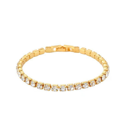 Diamond zircon couple bracelet