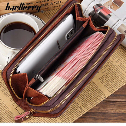 Men Wallets Long Wallet Cell Phone Pocket Card Holder