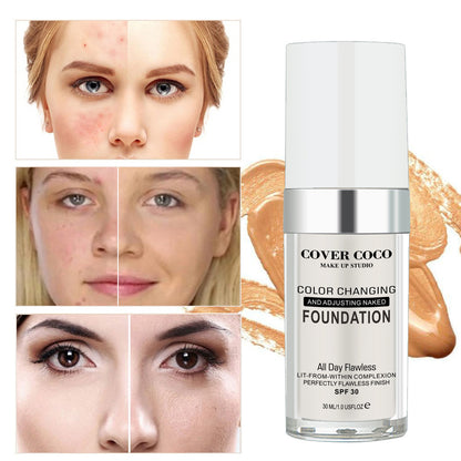 Color Changing Liquid Foundation Brightening Concealer Liquid Bb Cream