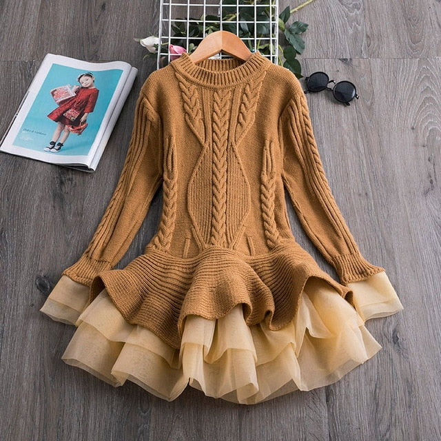 Girl Dress Christmas Party Long Sleeve Dresses For Girls New Year Clothing