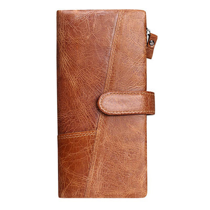 Leather Ladies Wallet Long Cowhide Casual Fashion Wallet Multifunctional Coin Purse Clutch