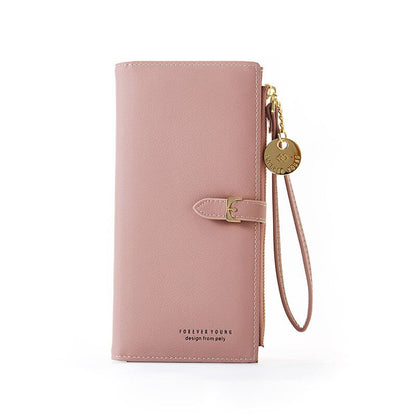 Women Long Wallet Many Departments Zipper Phone Pocket Card Holder