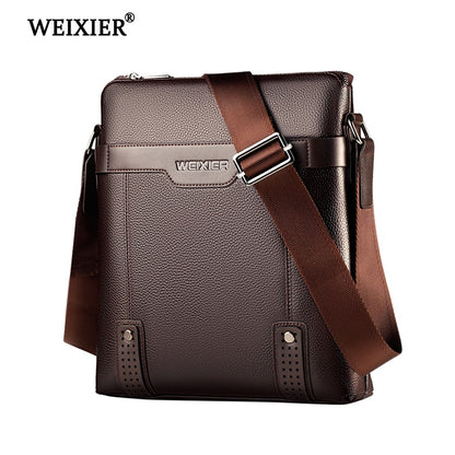 WEIXIER New Fashion PU Leather Men Messenger Bags