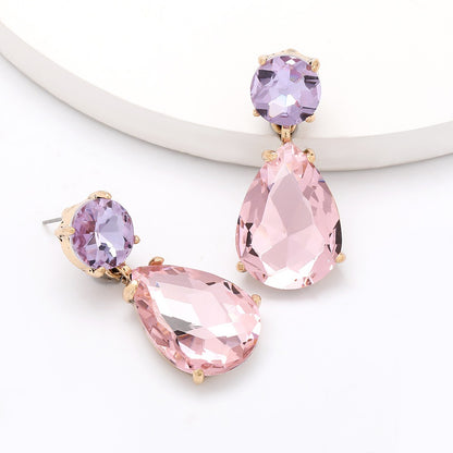 Drop-shaped alloy earrings for women