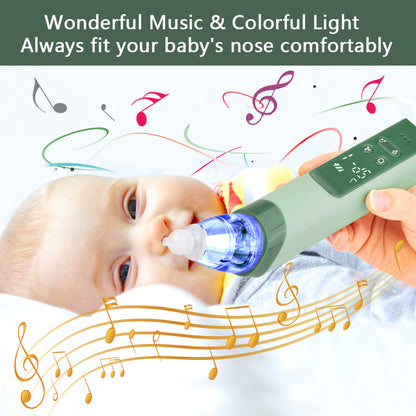 Nasal suction device charging electric nasal suction device with three levels of suction music lights baby cleaning nasal mucus