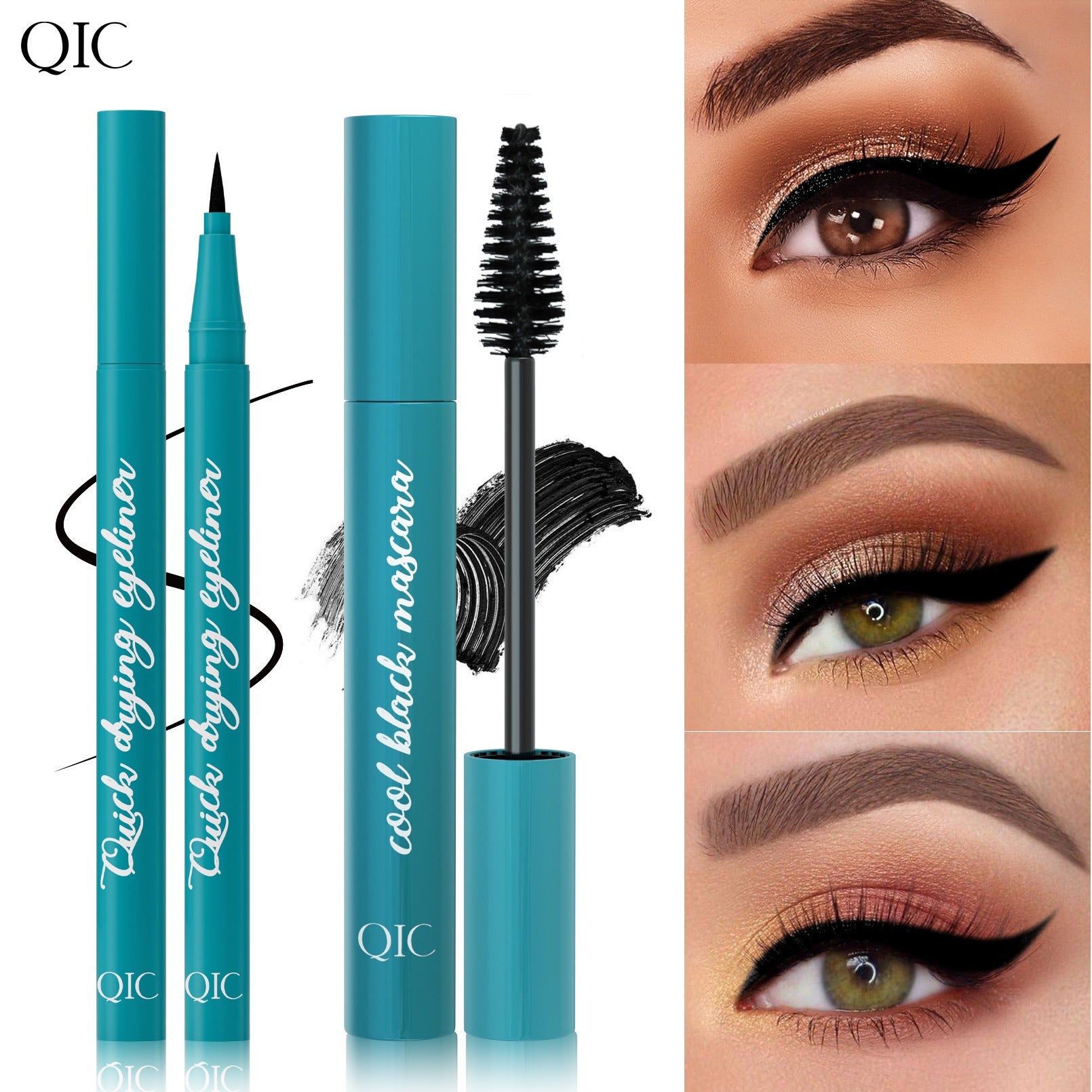 Green Box 2in1 Eyeliner + Mascara Set Waterproof and Smudge-free Long