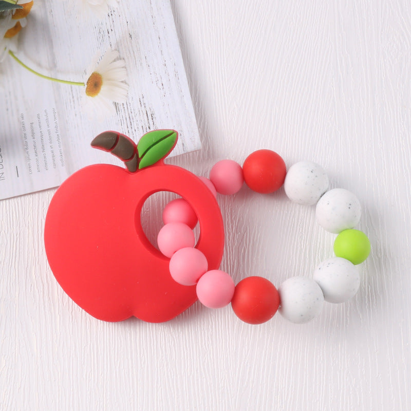 New baby cartoon fruit bracelet molar bracelet chewing teeth gum