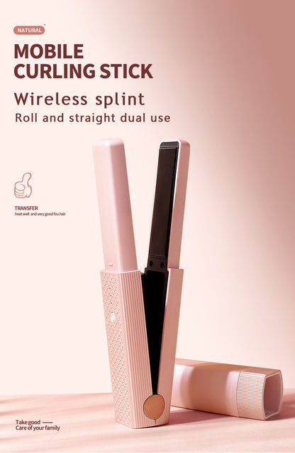 Small hair straightener, portable straightening iron