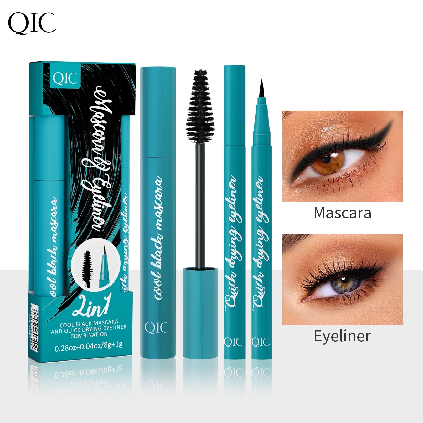 Green Box 2in1 Eyeliner + Mascara Set Waterproof and Smudge-free Long