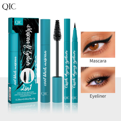 Green Box 2in1 Eyeliner + Mascara Set Waterproof and Smudge-free Long