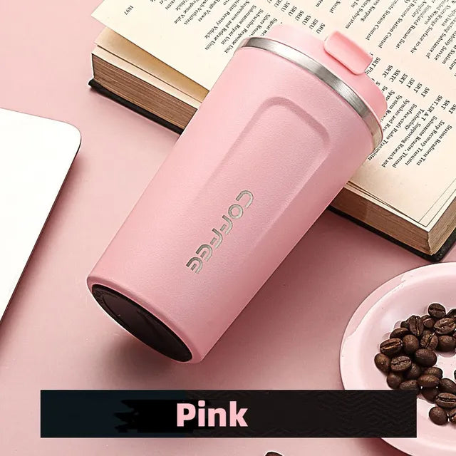 Stainless Steel Coffee Cup Travel Thermal Mug Leak-Proof Thermos