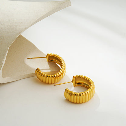 Geometric Irregular Drop Earrings Gold Plated