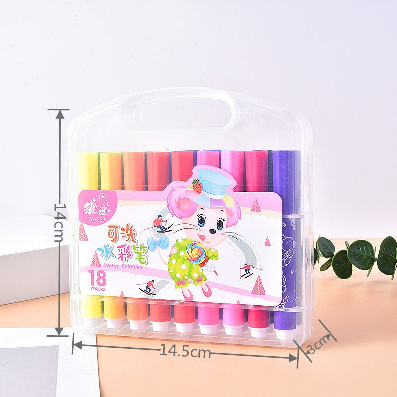 12 Color Watercolor Pens Toddler Colored Pens Children's Pens Non-Toxic