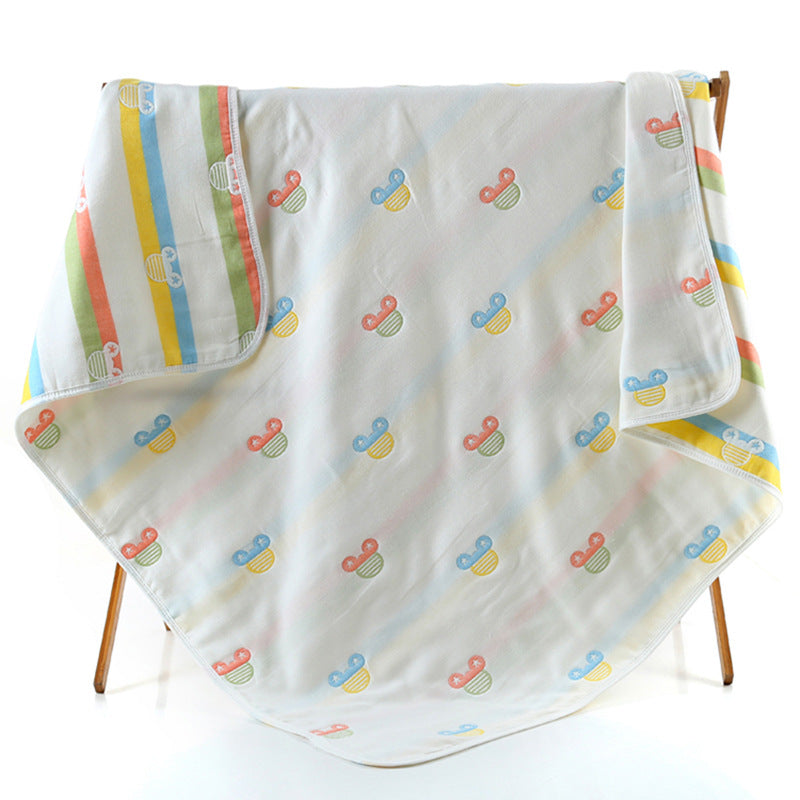 110*110cm Parent-child Baby Summer Bedding Sofa Quilt 100% Cotton Baby Blanket