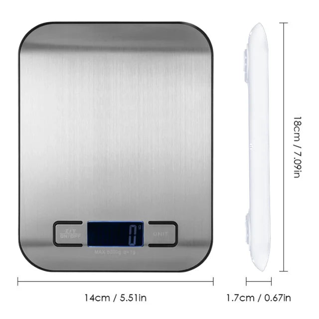 5/10KG Digital Kitchen Scale Stainless