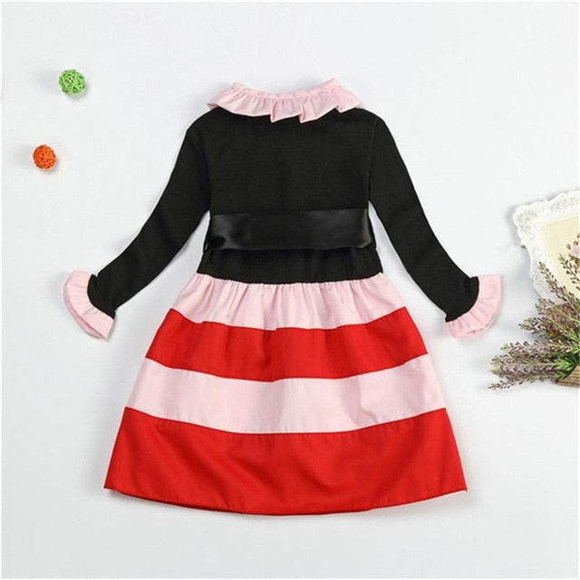 Dot Long Sleeve Dress For Girls