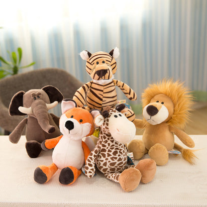 25cm Forest Animal Doll Giraffe Elephant Lion Monkey Dog Tiger Plush toy